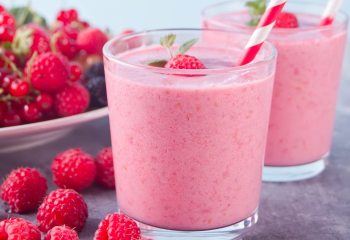 Shake-Rezept: Tropischer Himbeer Mango Shake